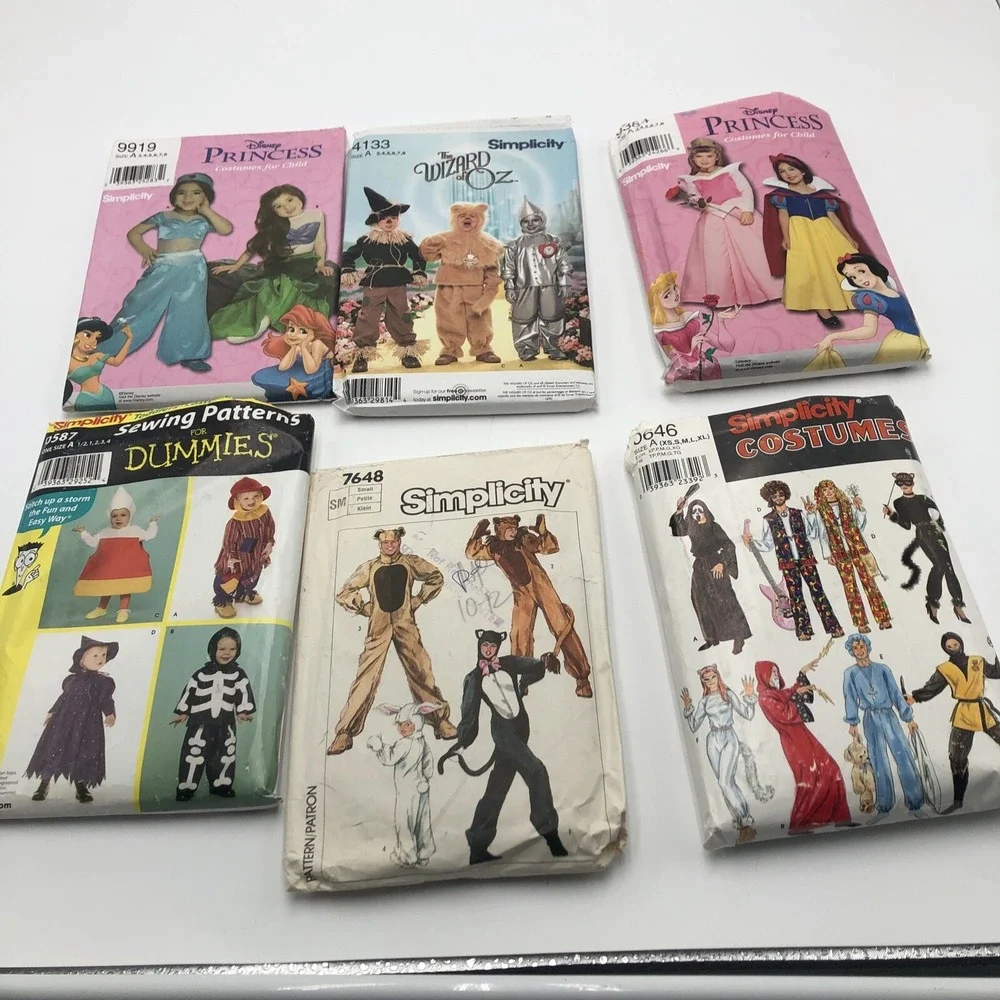 Simplicity Halloween Costume Patterns Princess Wizard Of Oz‎ Ninja Scream Wizard